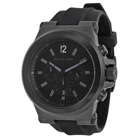 michael kors mk8152 dylan black silicone mens watch|Men's Dylan Black Silicone Strap Watch 45mm MK8152.